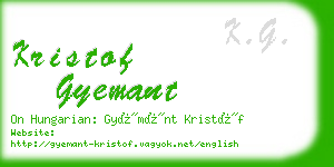 kristof gyemant business card